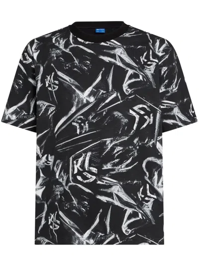 Karl Lagerfeld Jeans Klj Monogram T-shirt In 黑色