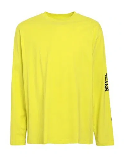 Karl Lagerfeld Jeans Klj Relaxed Lslv Tee Man T-shirt Acid Green Size Xl Organic Cotton