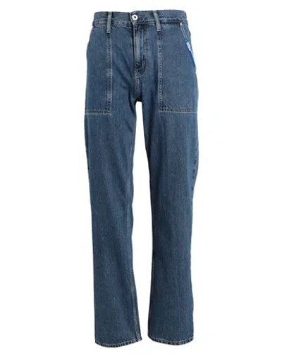 Karl Lagerfeld Jeans Klj Relaxed Utility Denim Man Denim Pants Blue Size 34 Organic Cotton