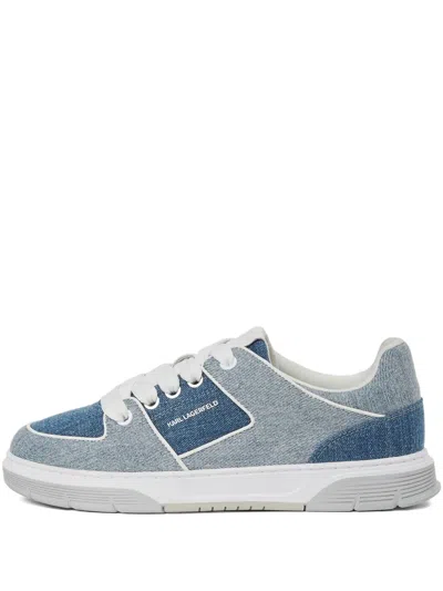 Karl Lagerfeld Jeans Kourtney Denim Panelled Sneakers In Gray