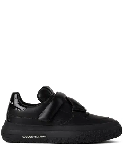 Karl Lagerfeld Jeans Kup Strap Sneakers In Black