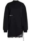 Karl Lagerfeld Jeans Lace-panel Dress In Black