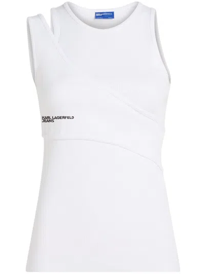 Karl Lagerfeld Jeans Layered-detail Top In White