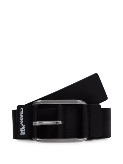 Karl Lagerfeld Jeans Leather Belt In Green