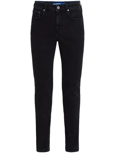 Karl Lagerfeld Jeans Five-pocket Skinny Jeans In Black