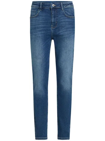 Karl Lagerfeld Jeans Logo-appliqué Skinny Jeans In Blue