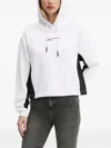Karl Lagerfeld Jeans Logo-detail Colour-block Hoodie In White