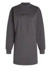 Karl Lagerfeld Jeans Logo-detail Cotton Mini Dress In Gray