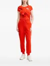 Karl Lagerfeld Jeans Logo-detail Long-sleeves Hoodie In Red
