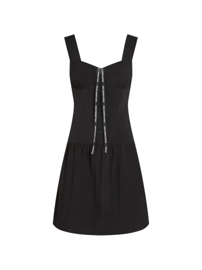 Karl Lagerfeld Jeans Logo-detail Mini Dress In Black