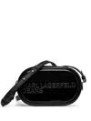 Karl Lagerfeld Jeans Logo-embossed Cross Body Bag In 黑色