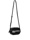 Karl Lagerfeld Jeans Logo-embossed Crossbody Bag In Black