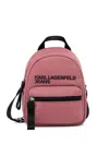 Karl Lagerfeld Jeans Logo-embroidered Belt Bag In Pink