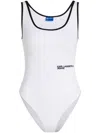 Karl Lagerfeld Jeans Logo-embroidered Bodysuit In White