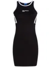 Karl Lagerfeld Jeans Logo-embroidered Cut-out Minidress In Black