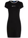 Karl Lagerfeld Jeans Kleid Mit Logo-stickerei In Schwarz