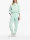 Karl Lagerfeld Jeans Logo-embroidered High-neck Top In Green