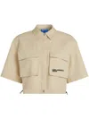 Karl Lagerfeld Jeans Logo-embroidered Shirt In Neutrals