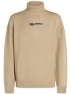 Karl Lagerfeld Jeans Logo-embroidered Sweater In Neutrals