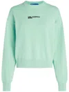 Karl Lagerfeld Jeans Logo-embroidered Sweatshirt In Green