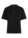 Karl Lagerfeld Jeans Logo-embroidered T-shirt In Black