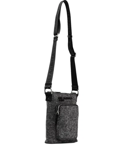 Karl Lagerfeld Jeans Logo Messenger Bag In Black
