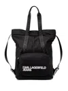 Karl Lagerfeld Jeans Logo-patch Backpack In Black