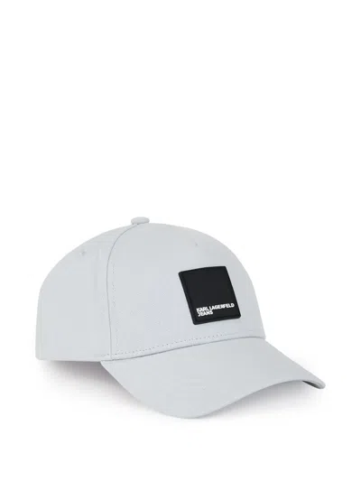 Karl Lagerfeld Jeans Logo-patch Baseball Cap In Blue