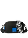 Karl Lagerfeld Jeans Logo-patch Zipped Crossbody Bag In 999
