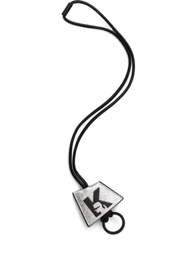 Karl Lagerfeld Jeans Logo-patch Charm Wallet Set (set Of Two) In Black