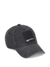 Karl Lagerfeld Jeans Logo-patch Denim Cap Hat In Gray