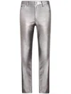Karl Lagerfeld Jeans Logo-patch Flared Trousers In Silver