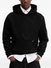 Karl Lagerfeld Jeans Logo-patch Hooded Sweater In Black