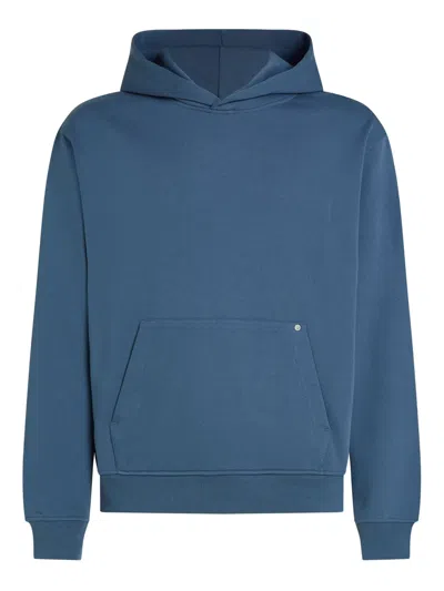 Karl Lagerfeld Jeans Logo-patch Hoodie In Blue