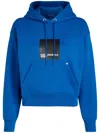 Karl Lagerfeld Jeans Logo-patch Hoodie In Blue