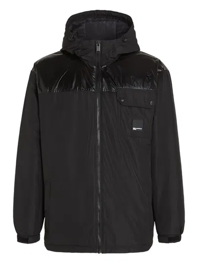 Karl Lagerfeld Jeans Logo-patch Jacket In Black