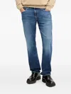 Karl Lagerfeld Jeans Logo-patch Jeans In Blue