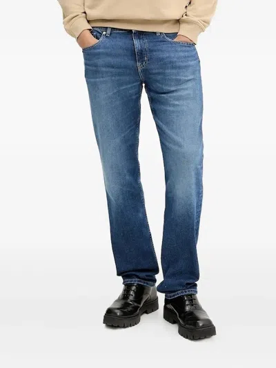 Karl Lagerfeld Jeans Logo-patch Jeans In Blue