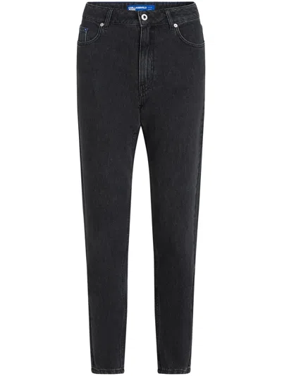 Karl Lagerfeld Jeans Jeans Mit Logo-patch In Schwarz