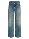 Karl Lagerfeld Jeans Logo-patch Mid-rise Jeans In Blue
