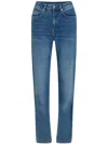 Karl Lagerfeld Jeans Logo-patch Straight Jeans In Blue
