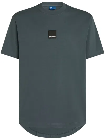 Karl Lagerfeld Jeans Logo-patch T-shirt In Green