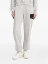 Karl Lagerfeld Jeans Logo-patch Track Pants In Gray