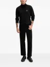 Karl Lagerfeld Jeans Logo-patch Turtleneck Sweater In Black