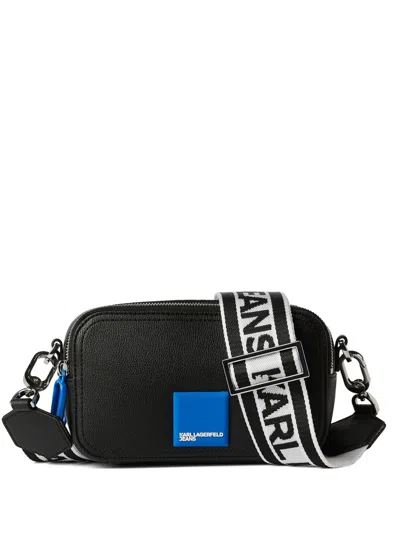 Karl Lagerfeld Jeans Logo Plaque Camera Bag In Black