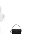 Karl Lagerfeld Jeans Logo-plaque Contrast-stitch Shoulder Bag In Black