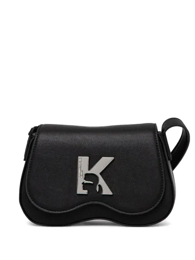 Karl Lagerfeld Jeans Logo-plaque Cross Body Bag In Black