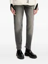 Karl Lagerfeld Jeans Logo-plaque Jeans In Gray