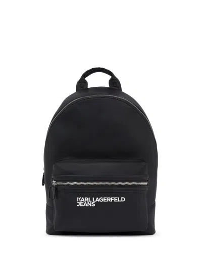 Karl Lagerfeld Jeans Logo-print Backpack In 黑色