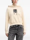 Karl Lagerfeld Jeans Logo-print Drawstring Hoodie In Neutral